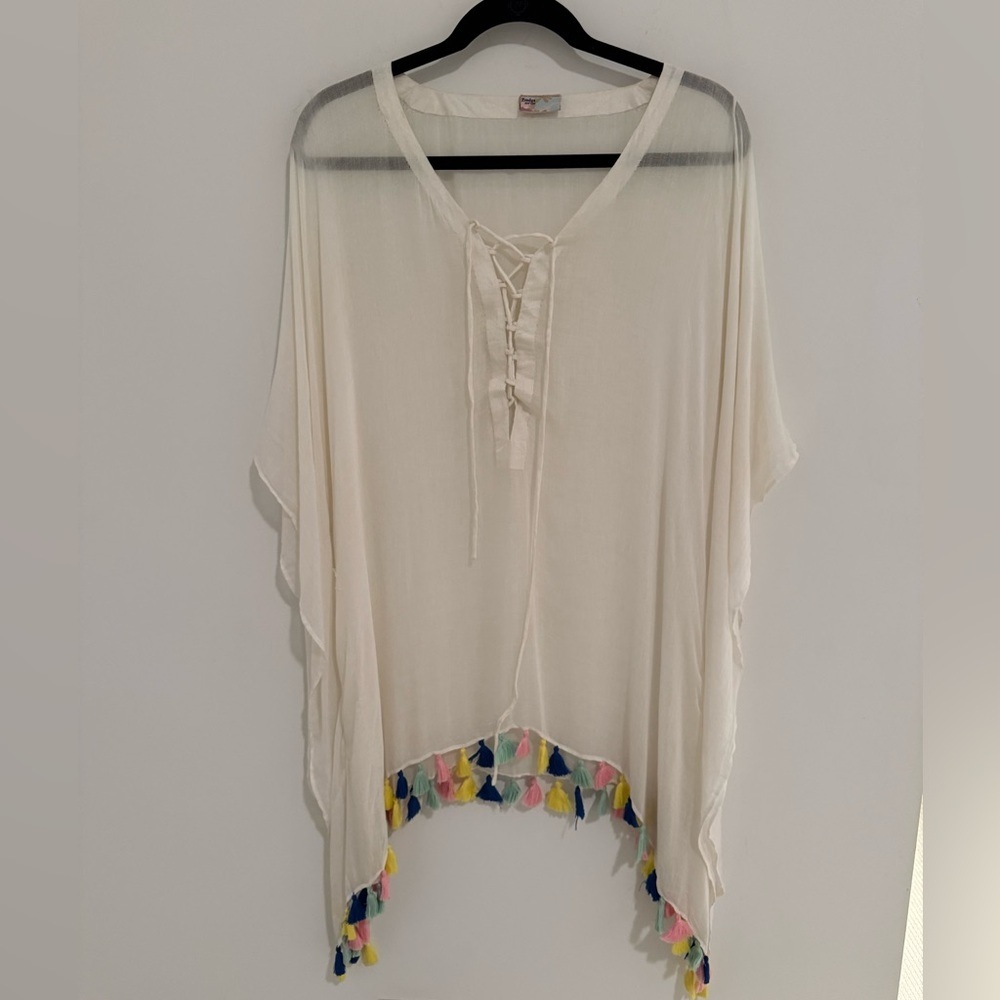 Shopbop Bindya Fiesta Tassel Swim Coverup Size Medium - Picture 2 of 7